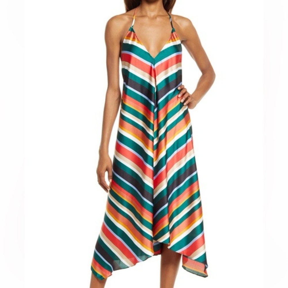 Lulus Multicolor Striped Midi Dress